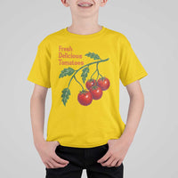 Subtle FDT T Shirt For Kid Fresh Delicious Tomatoes Retro Tomato Vine Graphic Political Humor