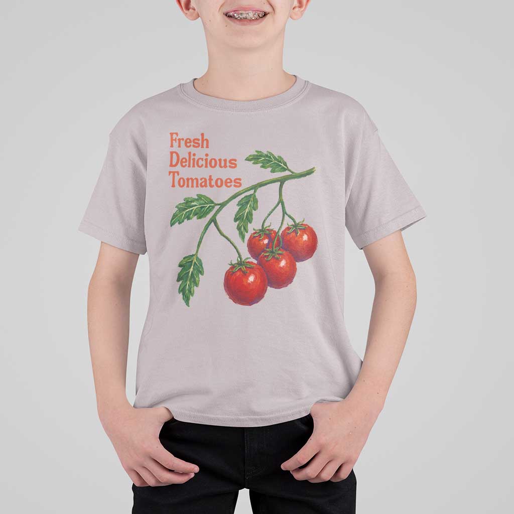 Subtle FDT T Shirt For Kid Fresh Delicious Tomatoes Retro Tomato Vine Graphic Political Humor