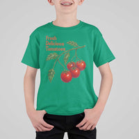 Subtle FDT T Shirt For Kid Fresh Delicious Tomatoes Retro Tomato Vine Graphic Political Humor