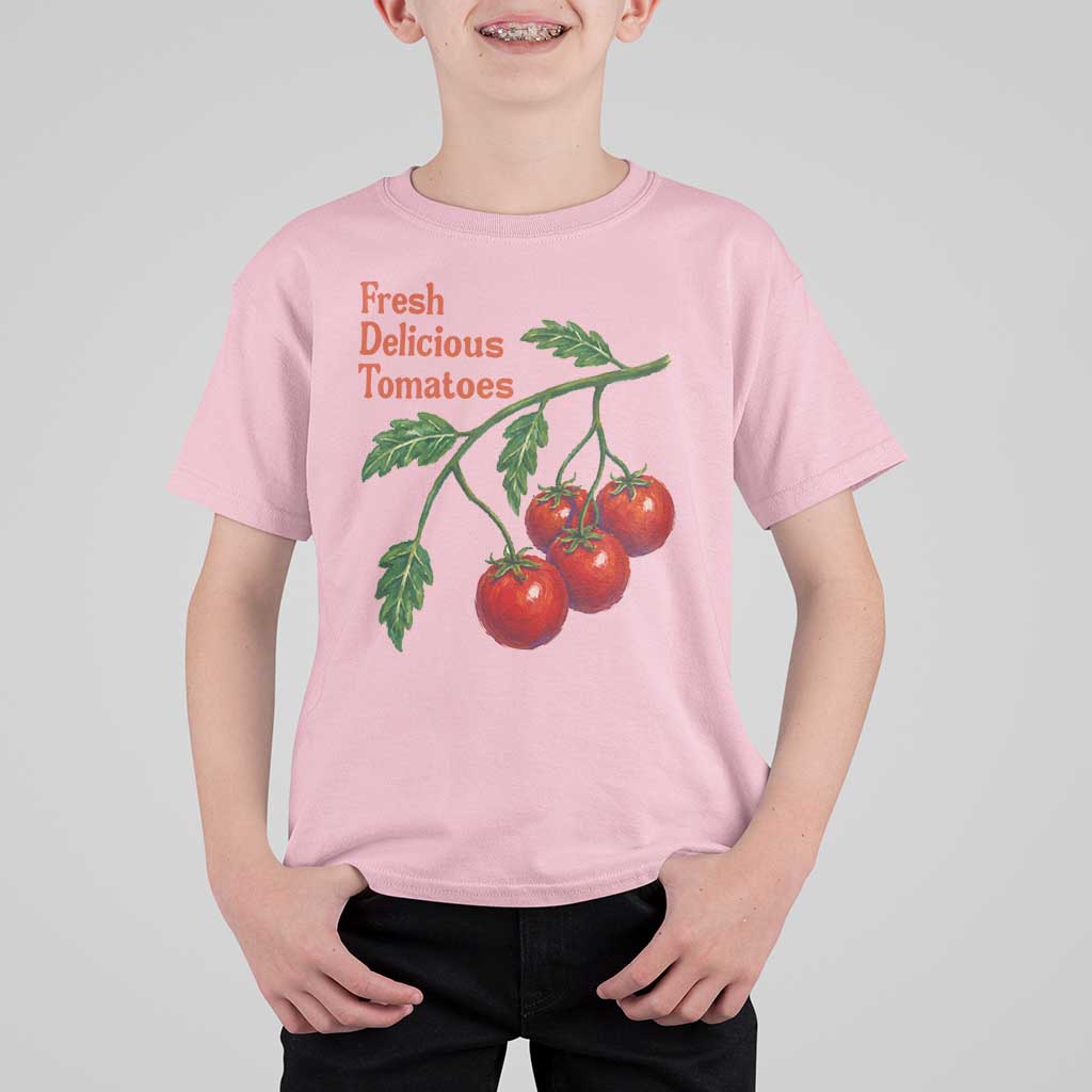 Subtle FDT T Shirt For Kid Fresh Delicious Tomatoes Retro Tomato Vine Graphic Political Humor