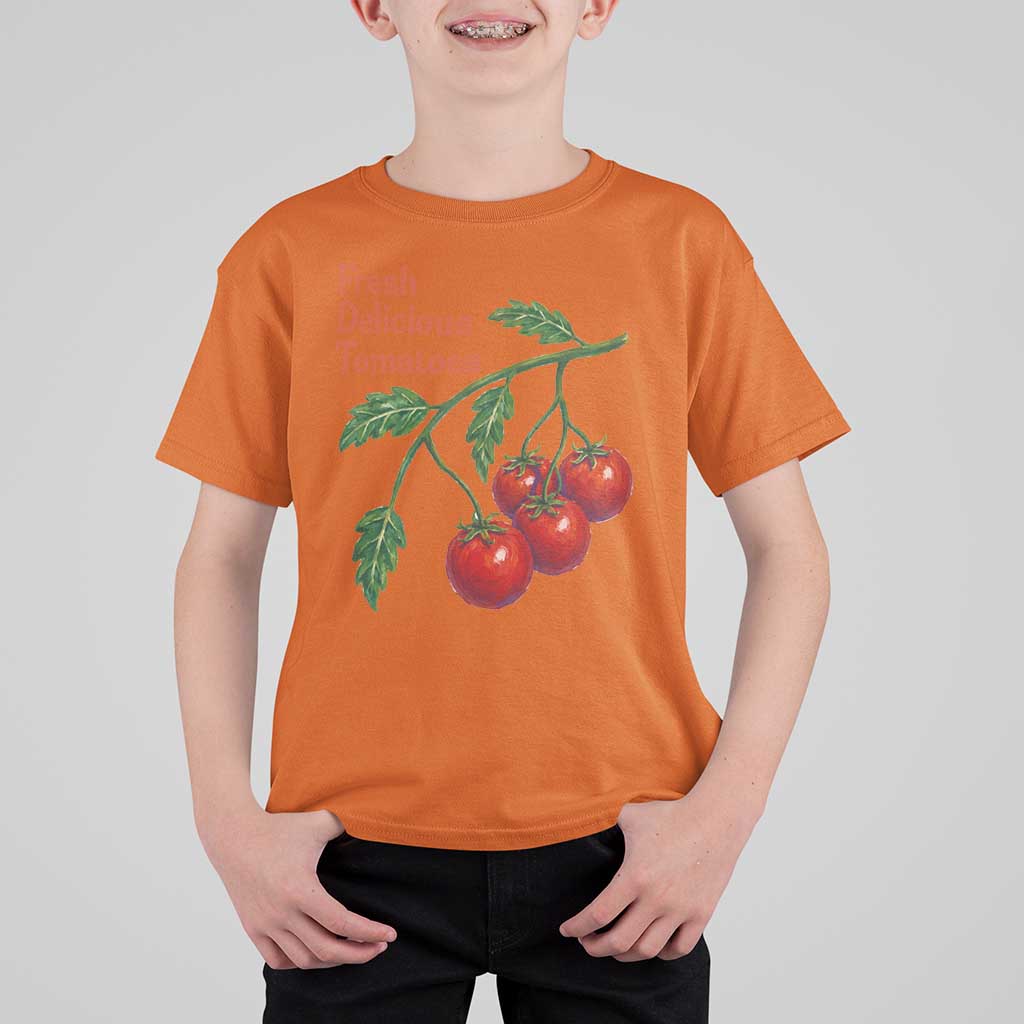 Subtle FDT T Shirt For Kid Fresh Delicious Tomatoes Retro Tomato Vine Graphic Political Humor