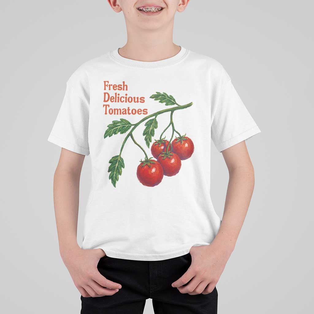Subtle FDT T Shirt For Kid Fresh Delicious Tomatoes Retro Tomato Vine Graphic Political Humor