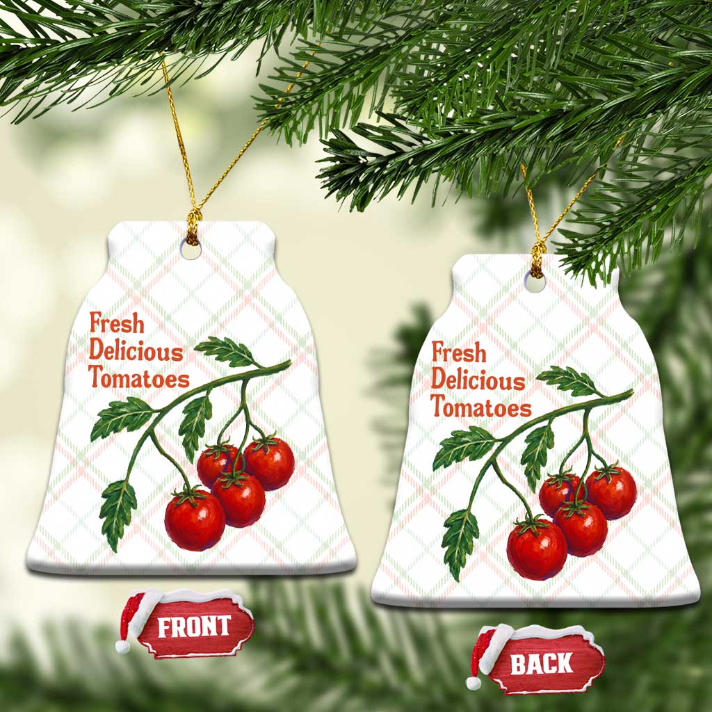Subtle FDT Ceramic Ornament Fresh Delicious Tomatoes Retro Tomato Vine Graphic Political Humor