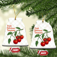 Subtle FDT Ceramic Ornament Fresh Delicious Tomatoes Retro Tomato Vine Graphic Political Humor