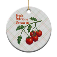 Subtle FDT Ceramic Ornament Fresh Delicious Tomatoes Retro Tomato Vine Graphic Political Humor