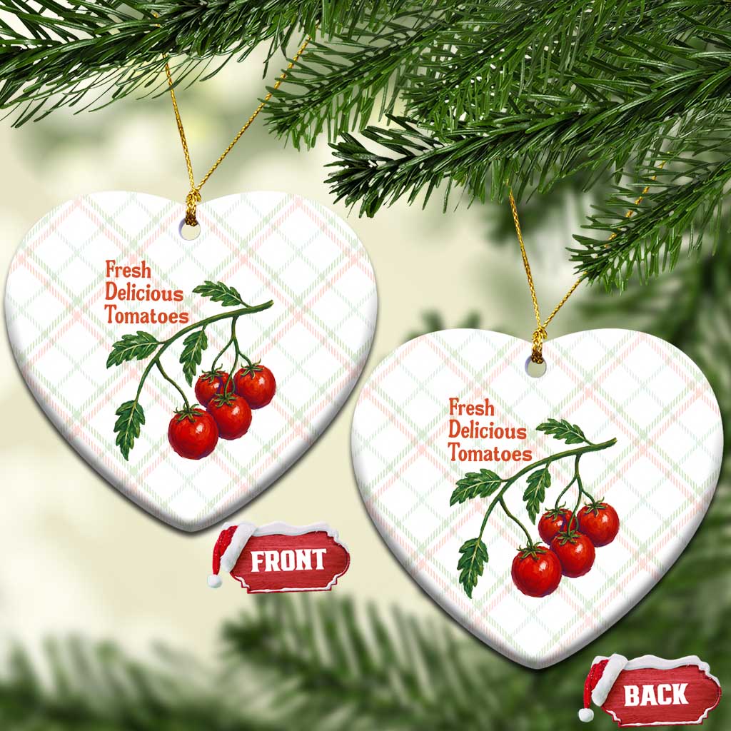 Subtle FDT Ceramic Ornament Fresh Delicious Tomatoes Retro Tomato Vine Graphic Political Humor