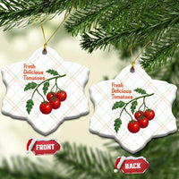 Subtle FDT Ceramic Ornament Fresh Delicious Tomatoes Retro Tomato Vine Graphic Political Humor