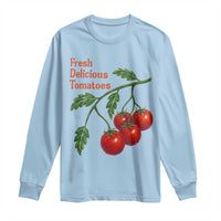 Subtle FDT Long Sleeve Shirt Fresh Delicious Tomatoes Retro Tomato Vine Graphic Political Humor