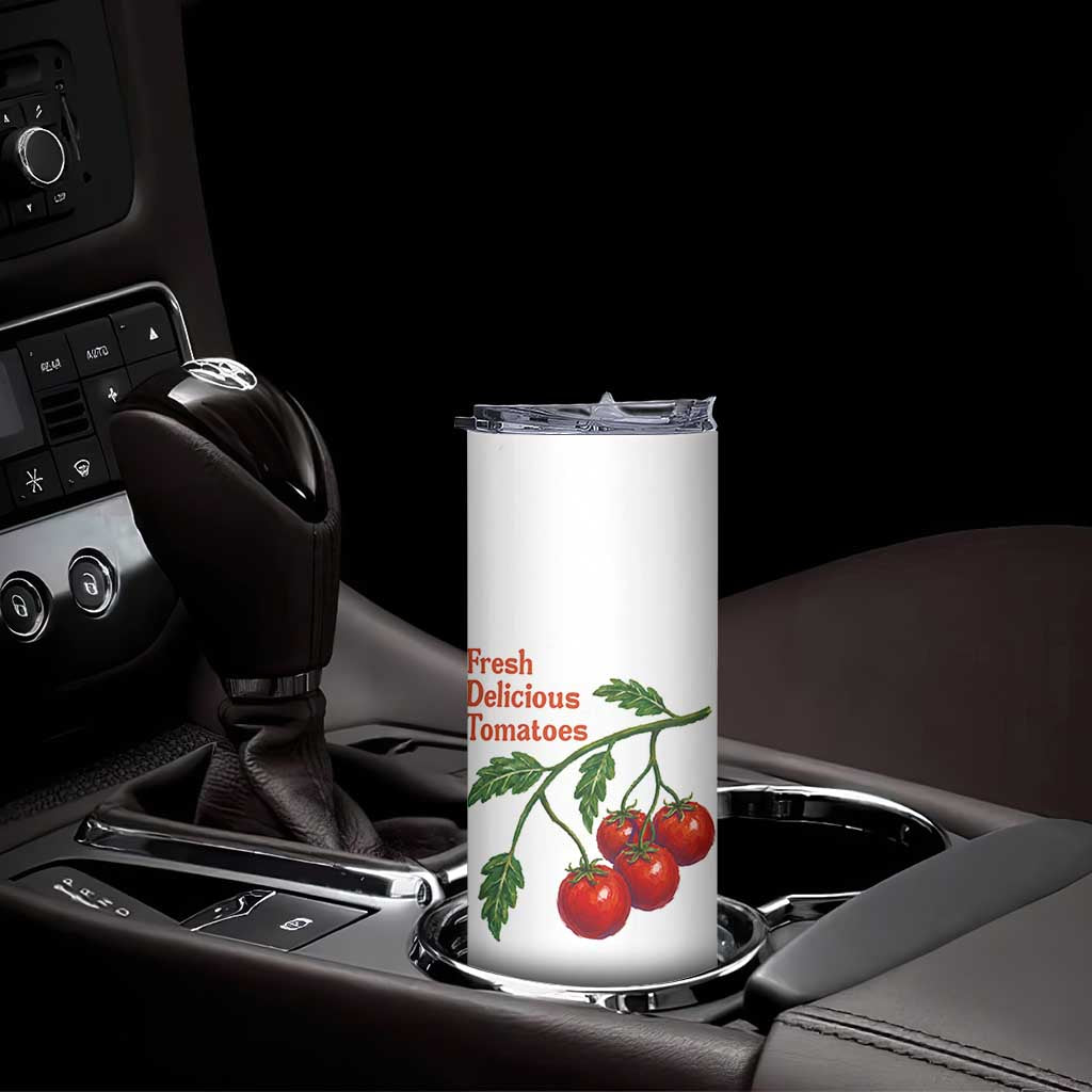 Subtle FDT Skinny Tumbler Fresh Delicious Tomatoes Retro Tomato Vine Graphic Political Humor