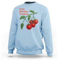 Subtle FDT Sweatshirt Fresh Delicious Tomatoes Retro Tomato Vine Graphic Political Humor
