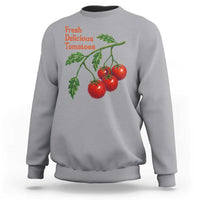 Subtle FDT Sweatshirt Fresh Delicious Tomatoes Retro Tomato Vine Graphic Political Humor