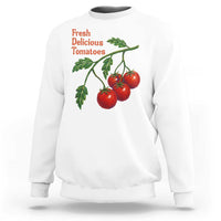 Subtle FDT Sweatshirt Fresh Delicious Tomatoes Retro Tomato Vine Graphic Political Humor