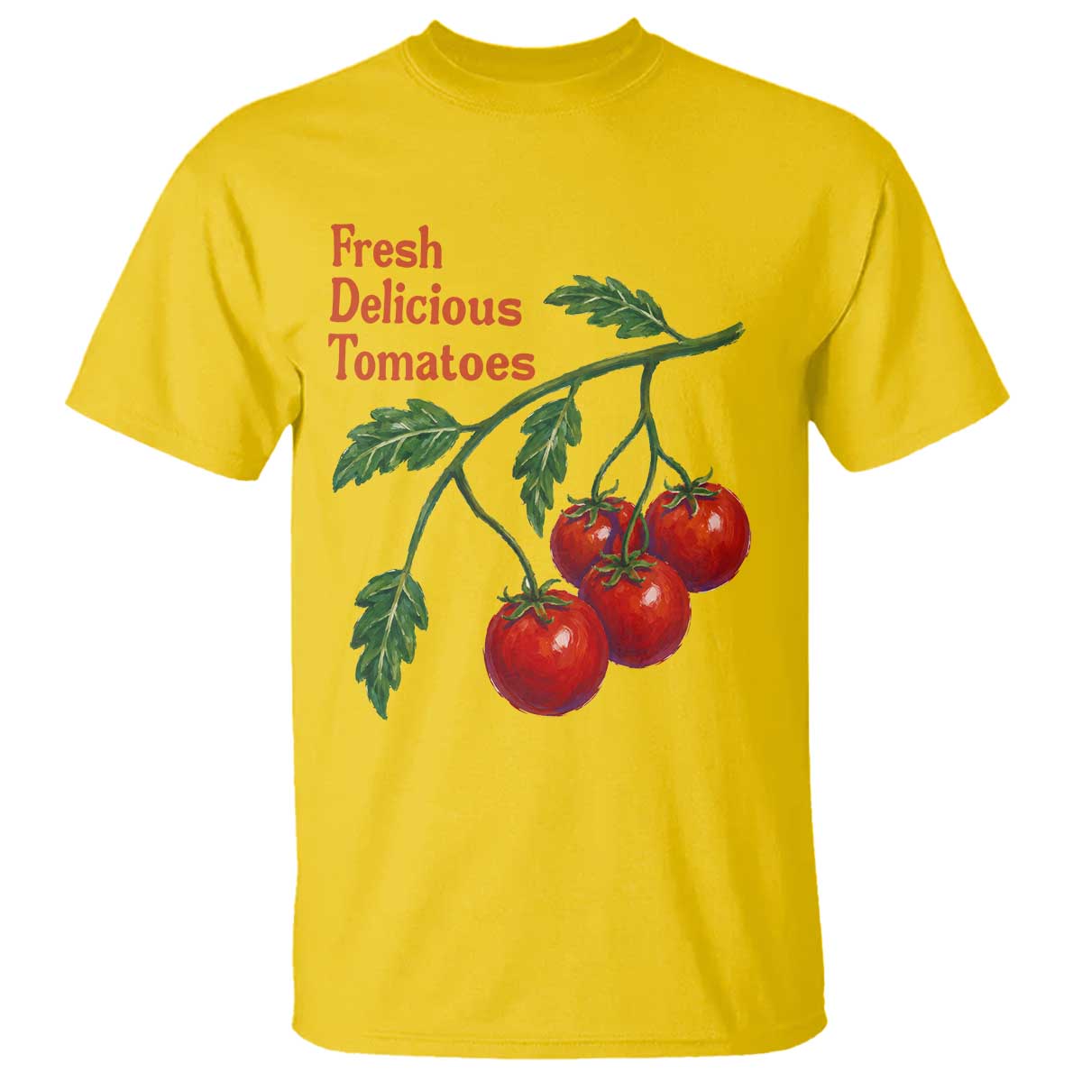 Subtle FDT T Shirt Fresh Delicious Tomatoes Retro Tomato Vine Graphic Political Humor
