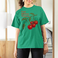 Subtle FDT T Shirt For Women Fresh Delicious Tomatoes Retro Tomato Vine Graphic Political Humor