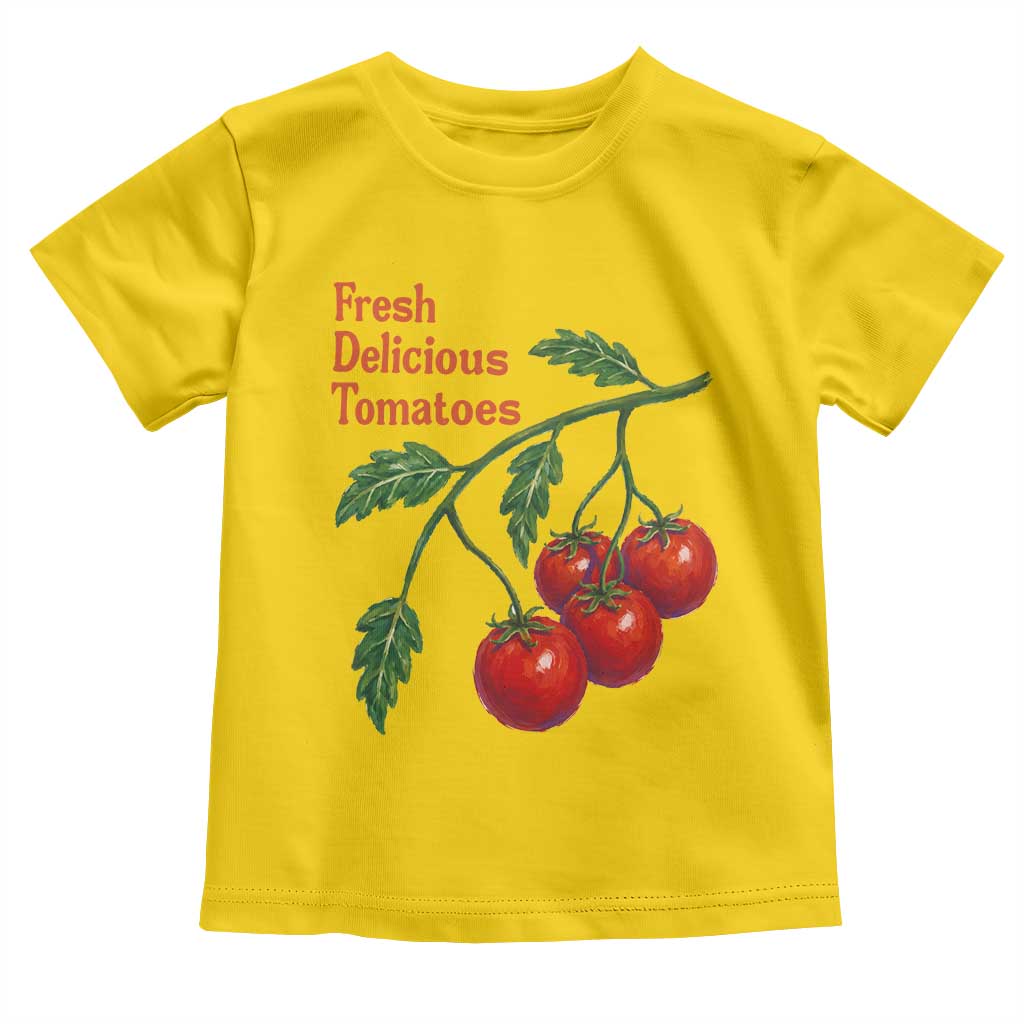 Subtle FDT Toddler T Shirt Fresh Delicious Tomatoes Retro Tomato Vine Graphic Political Humor