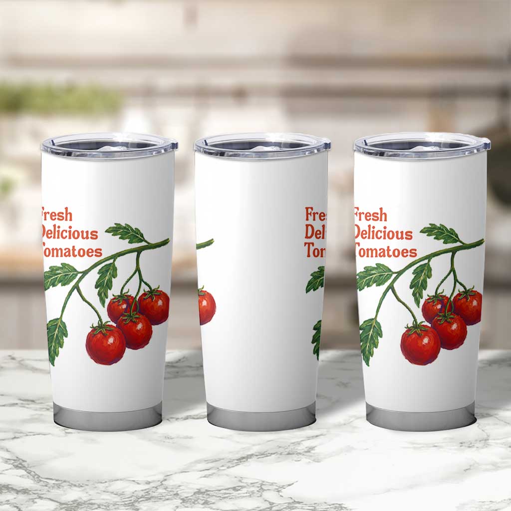 Subtle FDT Tumbler Cup Fresh Delicious Tomatoes Retro Tomato Vine Graphic Political Humor
