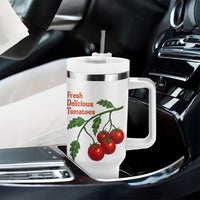 Subtle FDT Tumbler With Handle Fresh Delicious Tomatoes Retro Tomato Vine Graphic Political Humor