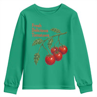 Subtle FDT Youth Sweatshirt Fresh Delicious Tomatoes Retro Tomato Vine Graphic Political Humor