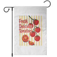 Subtle FDT Garden Flag Fresh Delicious Tomatoes Striped Retro Vintage 80s Subtle FDT