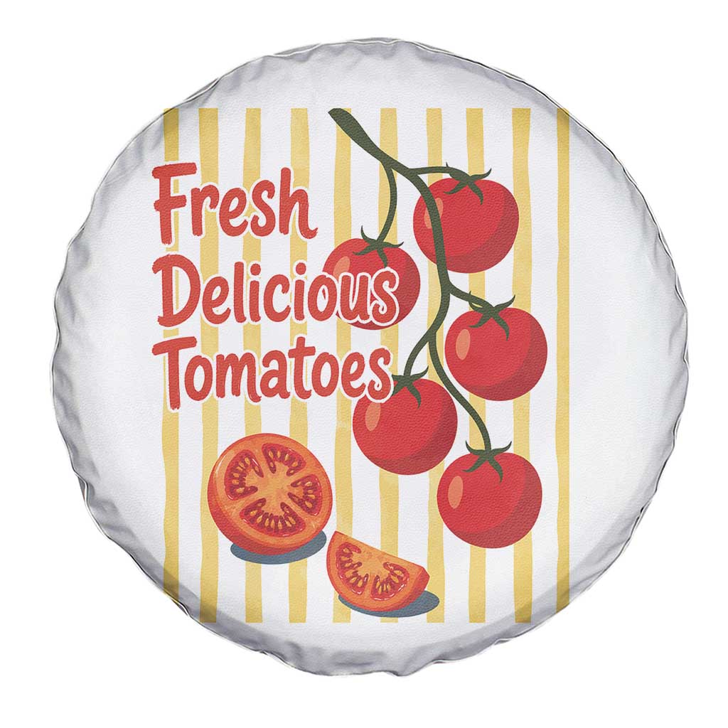 Subtle FDT Spare Tire Cover Fresh Delicious Tomatoes Striped Retro Vintage 80s Subtle FDT