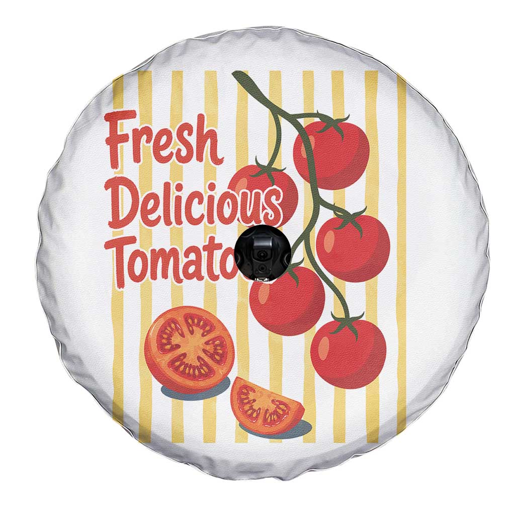 Subtle FDT Spare Tire Cover Fresh Delicious Tomatoes Striped Retro Vintage 80s Subtle FDT