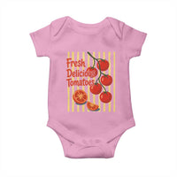 Subtle FDT Baby Onesie Fresh Delicious Tomatoes Striped Retro Vintage 80s Subtle FDT