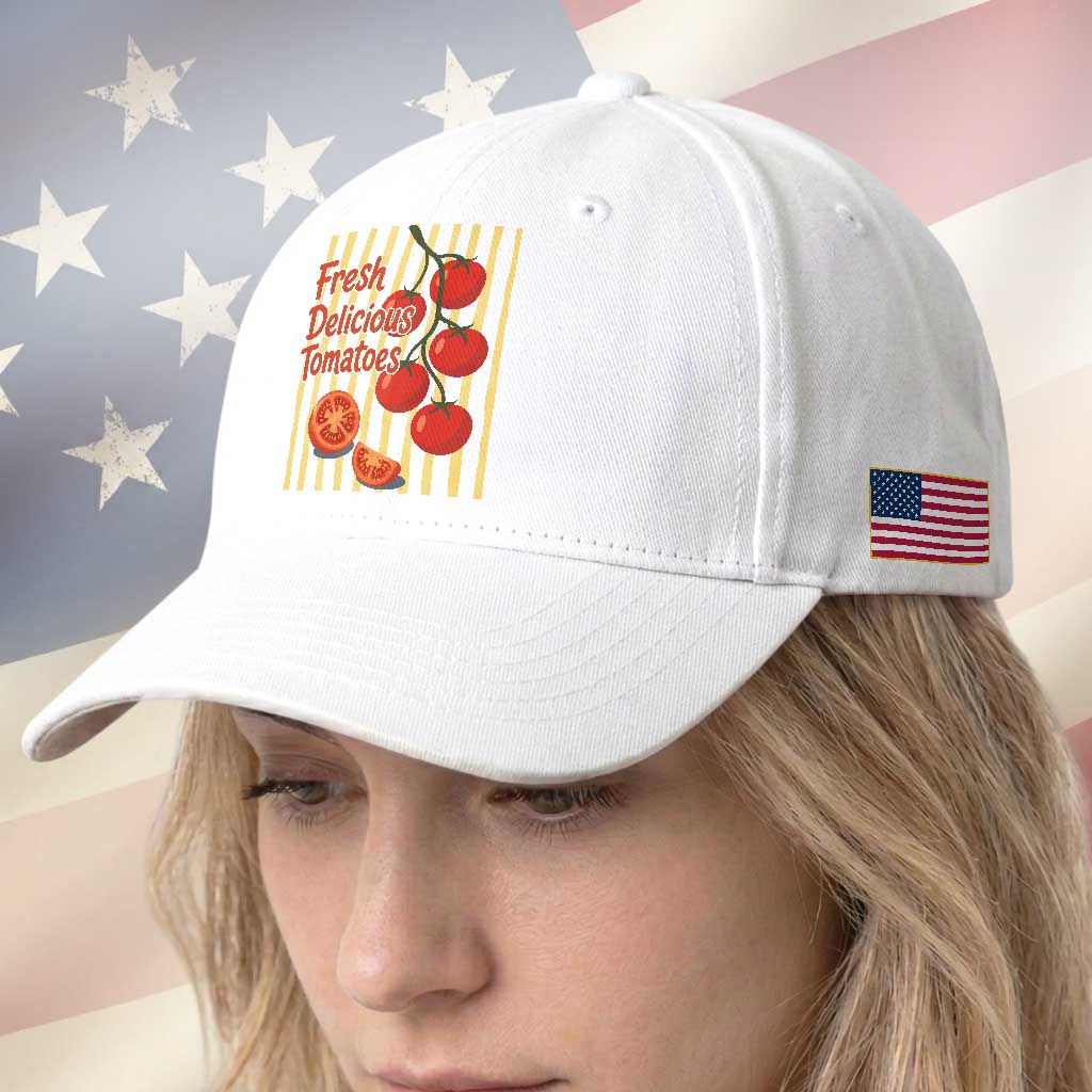 Subtle FDT Baseball Cap Fresh Delicious Tomatoes Striped Retro Vintage 80s Subtle FDT