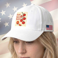 Subtle FDT Baseball Cap Fresh Delicious Tomatoes Striped Retro Vintage 80s Subtle FDT