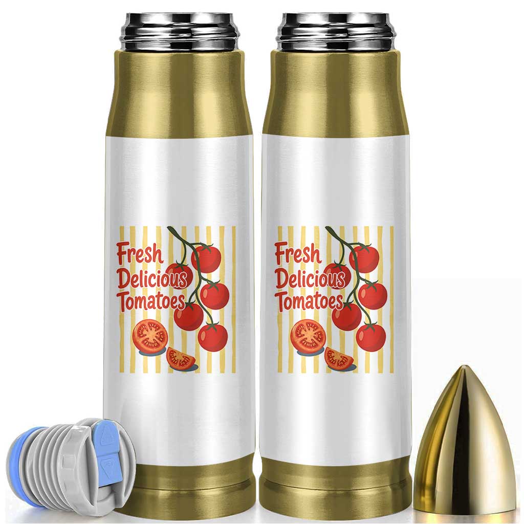 Subtle FDT Bullet Tumbler Fresh Delicious Tomatoes Striped Retro Vintage 80s Subtle FDT