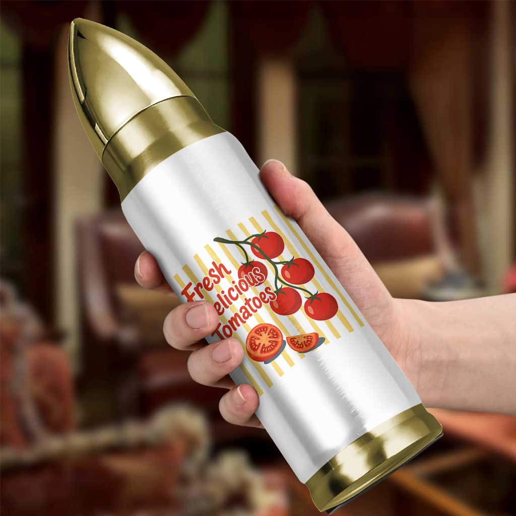 Subtle FDT Bullet Tumbler Fresh Delicious Tomatoes Striped Retro Vintage 80s Subtle FDT