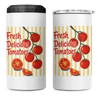 Subtle FDT 4 in 1 Can Cooler Tumbler Fresh Delicious Tomatoes Striped Retro Vintage 80s Subtle FDT