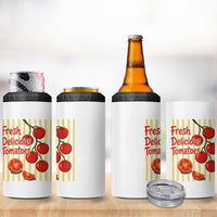 Subtle FDT 4 in 1 Can Cooler Tumbler Fresh Delicious Tomatoes Striped Retro Vintage 80s Subtle FDT