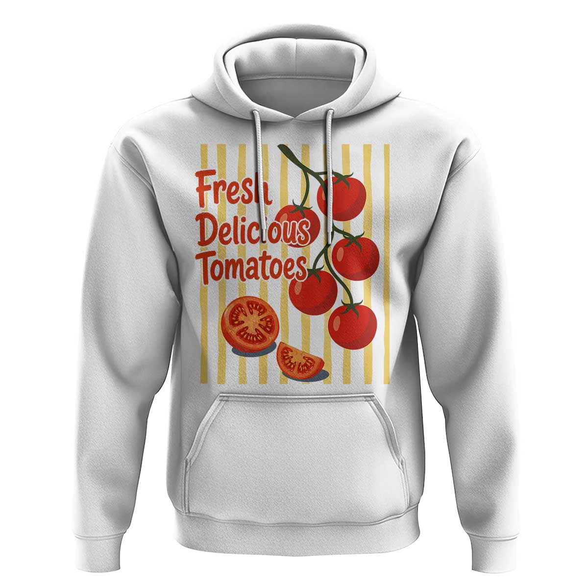 Subtle FDT Hoodie Fresh Delicious Tomatoes Striped Retro Vintage 80s Subtle FDT