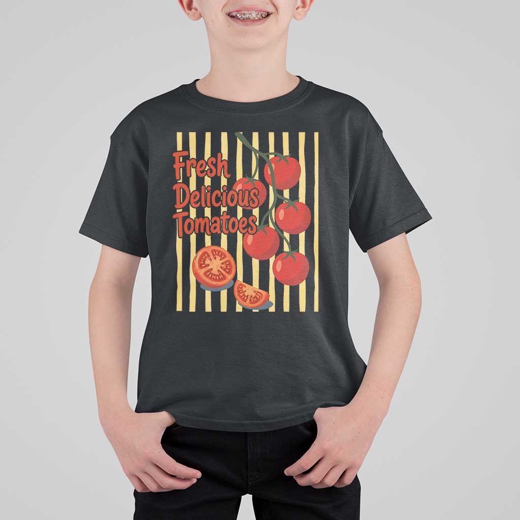 Subtle FDT T Shirt For Kid Fresh Delicious Tomatoes Striped Retro Vintage 80s Subtle FDT