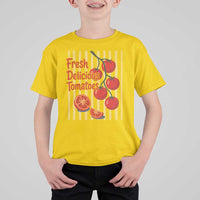Subtle FDT T Shirt For Kid Fresh Delicious Tomatoes Striped Retro Vintage 80s Subtle FDT