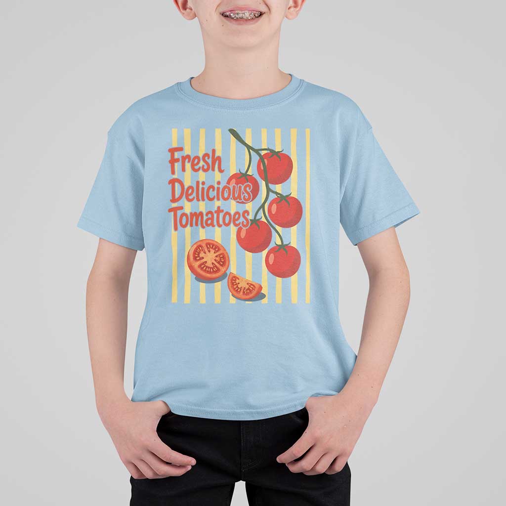 Subtle FDT T Shirt For Kid Fresh Delicious Tomatoes Striped Retro Vintage 80s Subtle FDT