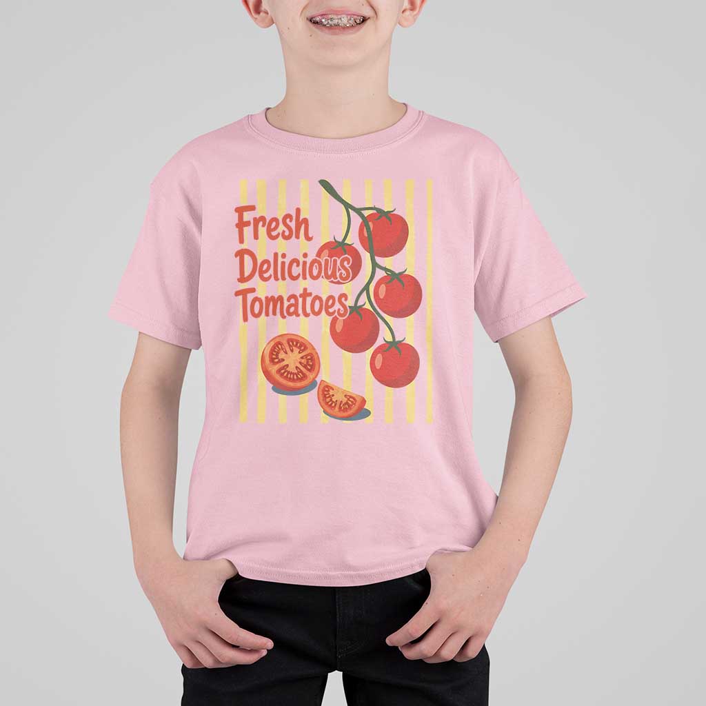 Subtle FDT T Shirt For Kid Fresh Delicious Tomatoes Striped Retro Vintage 80s Subtle FDT