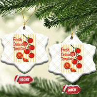 Subtle FDT Ceramic Ornament Fresh Delicious Tomatoes Striped Retro Vintage 80s Subtle FDT