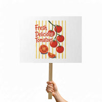 Subtle FDT Protest Sign Fresh Delicious Tomatoes Striped Retro Vintage 80s Subtle FDT