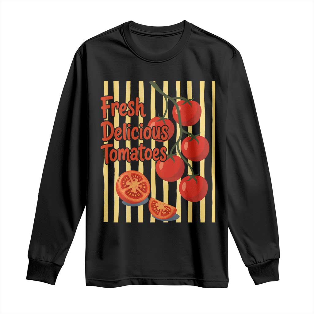 Subtle FDT Long Sleeve Shirt Fresh Delicious Tomatoes Striped Retro Vintage 80s Subtle FDT
