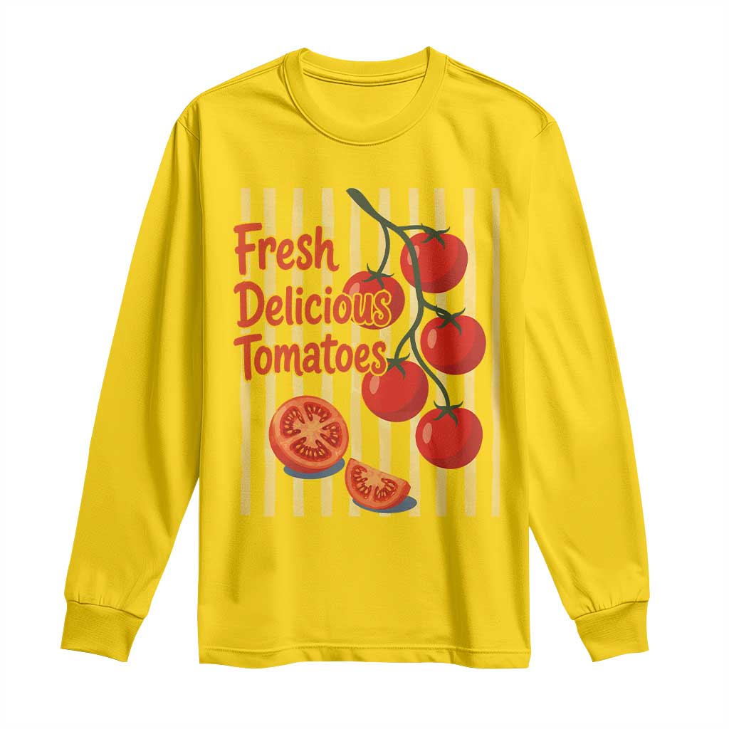 Subtle FDT Long Sleeve Shirt Fresh Delicious Tomatoes Striped Retro Vintage 80s Subtle FDT