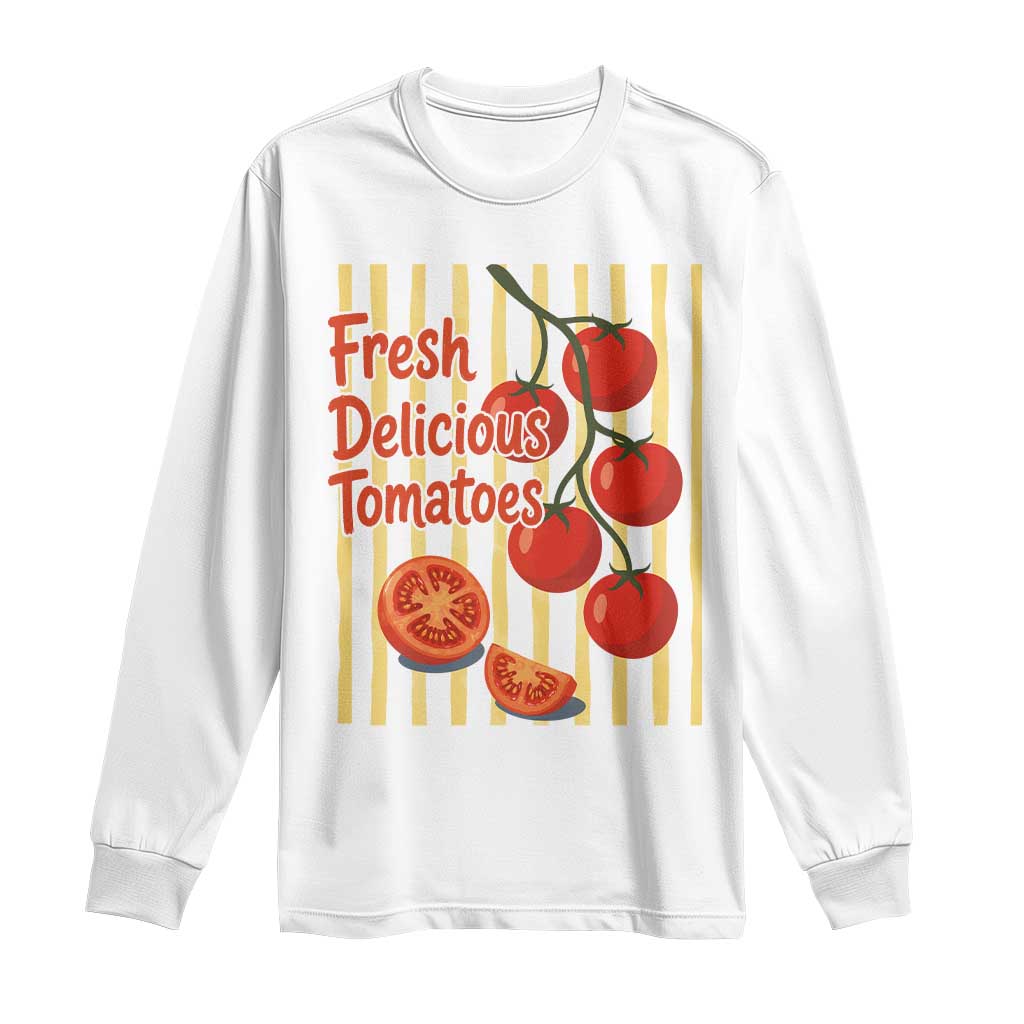 Subtle FDT Long Sleeve Shirt Fresh Delicious Tomatoes Striped Retro Vintage 80s Subtle FDT