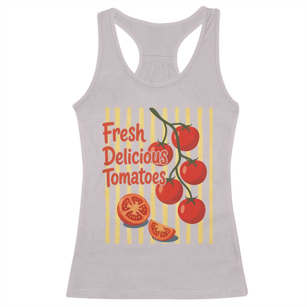 Subtle FDT Racerback Tank Top Fresh Delicious Tomatoes Striped Retro Vintage 80s Subtle FDT