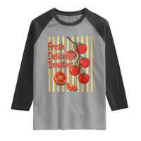 Subtle FDT Raglan Shirt Fresh Delicious Tomatoes Striped Retro Vintage 80s Subtle FDT