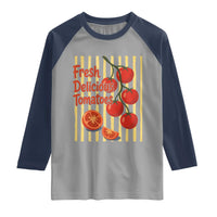 Subtle FDT Raglan Shirt Fresh Delicious Tomatoes Striped Retro Vintage 80s Subtle FDT