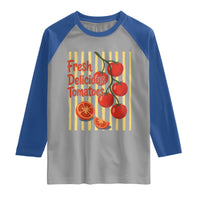 Subtle FDT Raglan Shirt Fresh Delicious Tomatoes Striped Retro Vintage 80s Subtle FDT