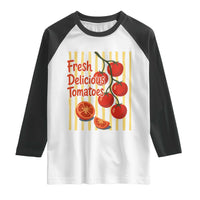 Subtle FDT Raglan Shirt Fresh Delicious Tomatoes Striped Retro Vintage 80s Subtle FDT