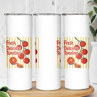 Subtle FDT Skinny Tumbler Fresh Delicious Tomatoes Striped Retro Vintage 80s Subtle FDT
