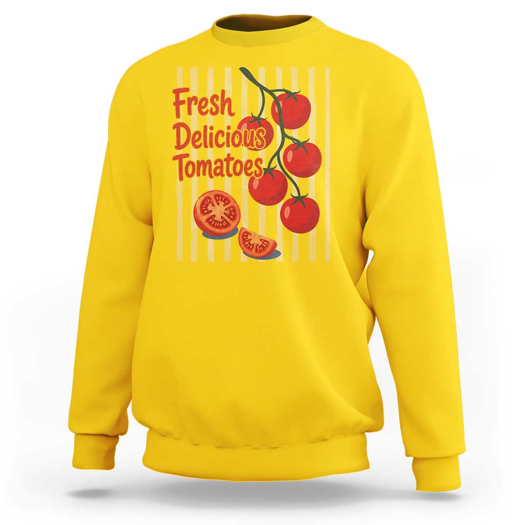 Subtle FDT Sweatshirt Fresh Delicious Tomatoes Striped Retro Vintage 80s Subtle FDT