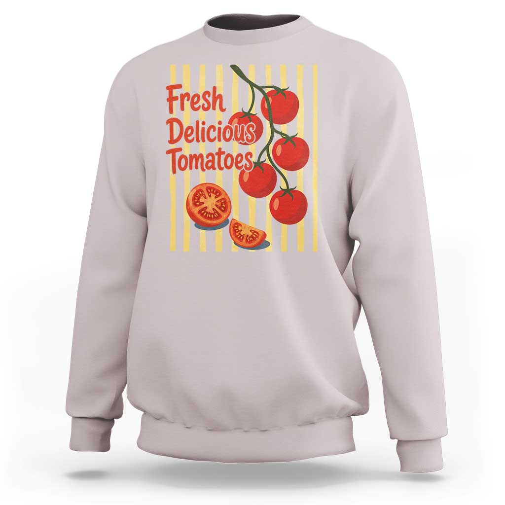 Subtle FDT Sweatshirt Fresh Delicious Tomatoes Striped Retro Vintage 80s Subtle FDT